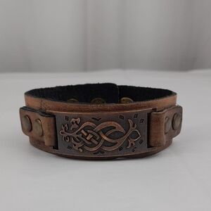 Faux Leather Cuff Adjustable Bracelet
